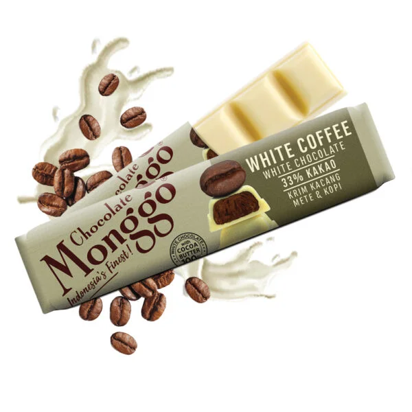 Chocolate Monggo Bar White Coffee Cokelat Susu 33% Coklat