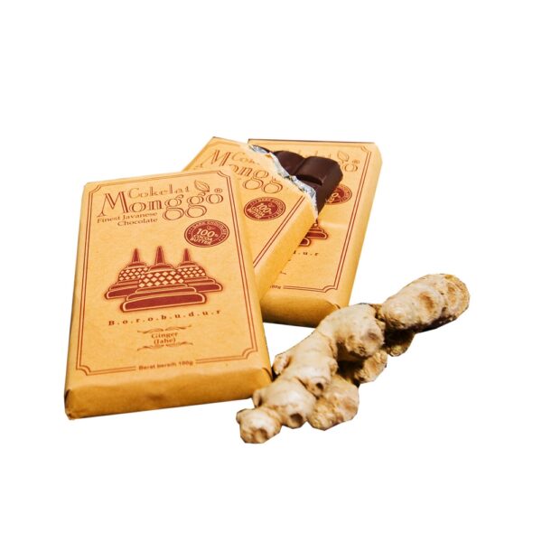 Chocolate Monggo Borobudur Ginger Tablet Dark Cokelat Hitam 58% Coklat 2