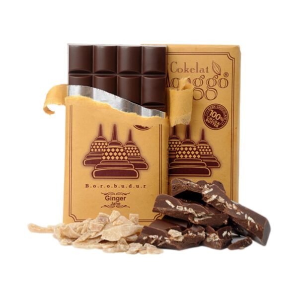 Chocolate Monggo Borobudur Ginger Tablet Dark Cokelat Hitam 58% Coklat