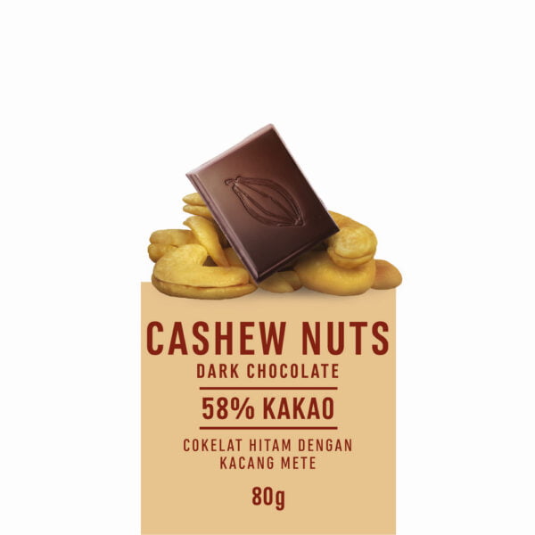 Chocolate Monggo Cashew Nuts Dark Cokelat Hitam 58% Coklat 3
