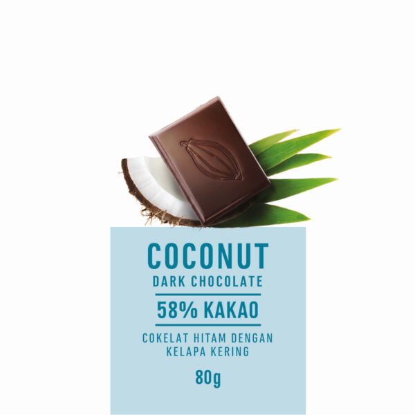 Chocolate Monggo Coconut Dark Cokelat Hitam 58% Coklat 3