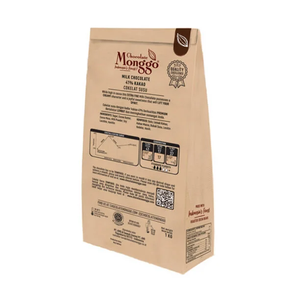 Chocolate Monggo Milk Cokelat Couverture 41% Kakao 3