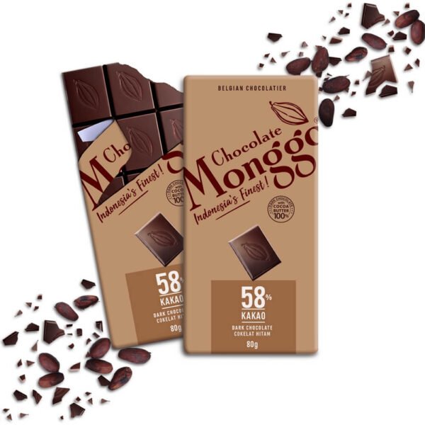 Chocolate Monggo Dark Cokelat Hitam 58%
