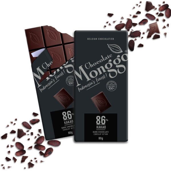 Chocolate Monggo Dark Cokelat Hitam 86% Coklat