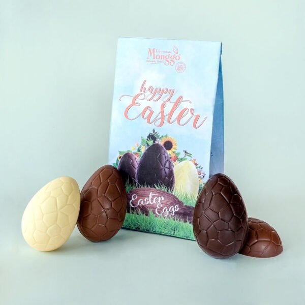 Chocolate Monggo Easter Big Eggs Paper Bag 3x40g Telur Paskah 1