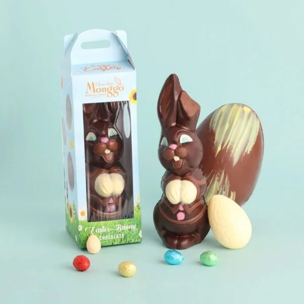 Chocolate Monggo Easter Giant Bunny Rabbit 310g Kelinci Paskah
