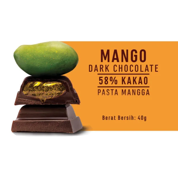 Chocolate Monggo Mango Bar Dark Cokelat Hitam 58% Coklat 2