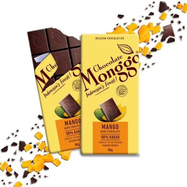 Chocolate Monggo Mango Dark Cokelat Hitam 58% Coklat