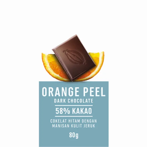 ORANGE PEEL Dark Chocolate 58% Of Cocoa - Tablet 80g - Image 3