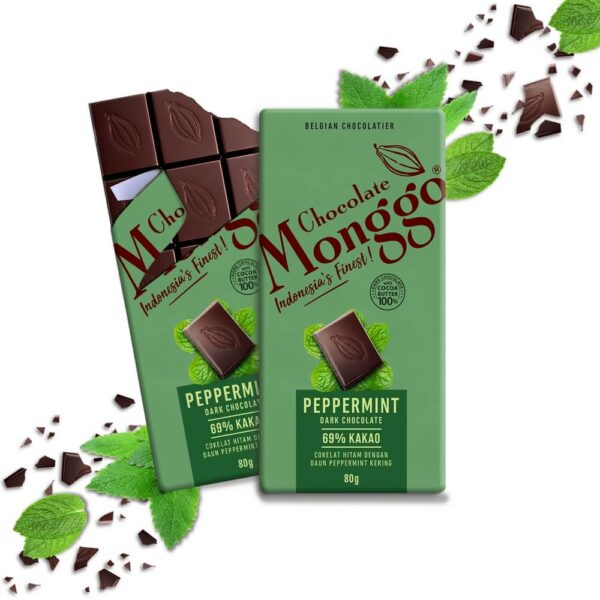 Chocolate Monggo Peppermint Dark Cokelat Hitam 69% Coklat