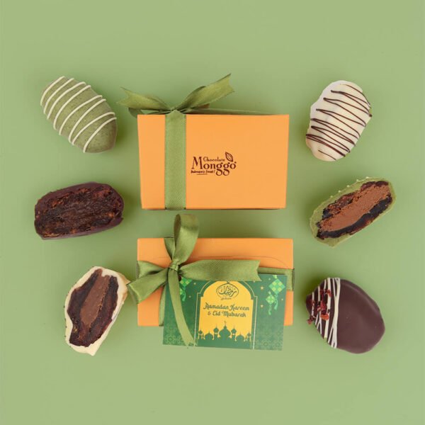 Chocolate Monggo Ramadan Kurma Pralines Ballotine Box 6pcs 100g 2