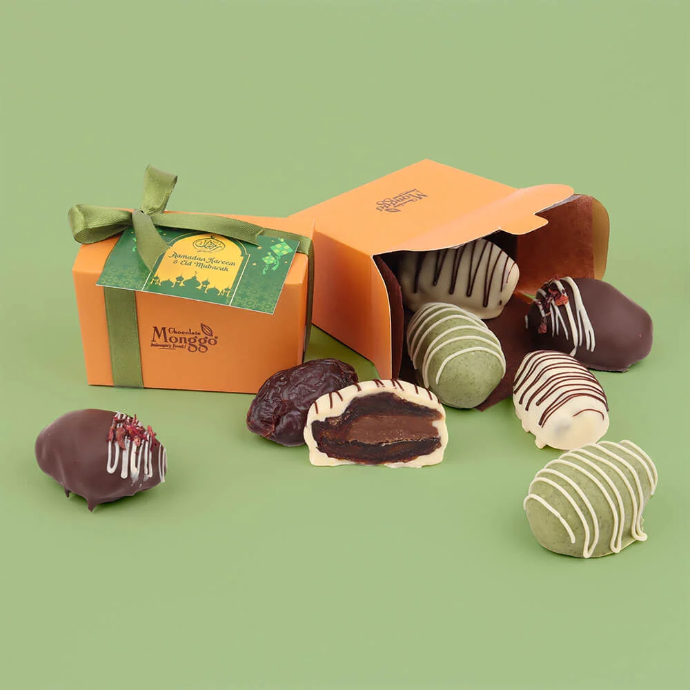 Chocolate Monggo Ramadan Kurma Pralines Ballotine Box 6pcs 100g 3