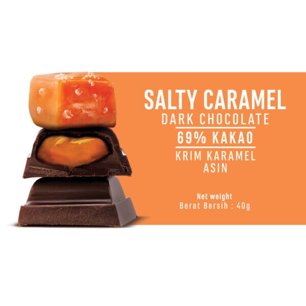 Chocolate Monggo Salty Caramel Bar Dark Cokelat Hitam 69% Coklat 2