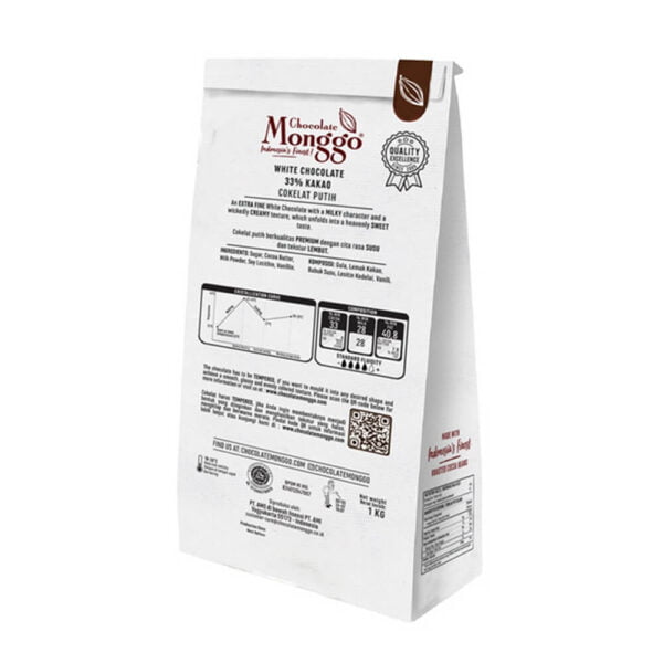 Chocolate Monggo White Cokelat Putih Couverture 41% Kakao 3