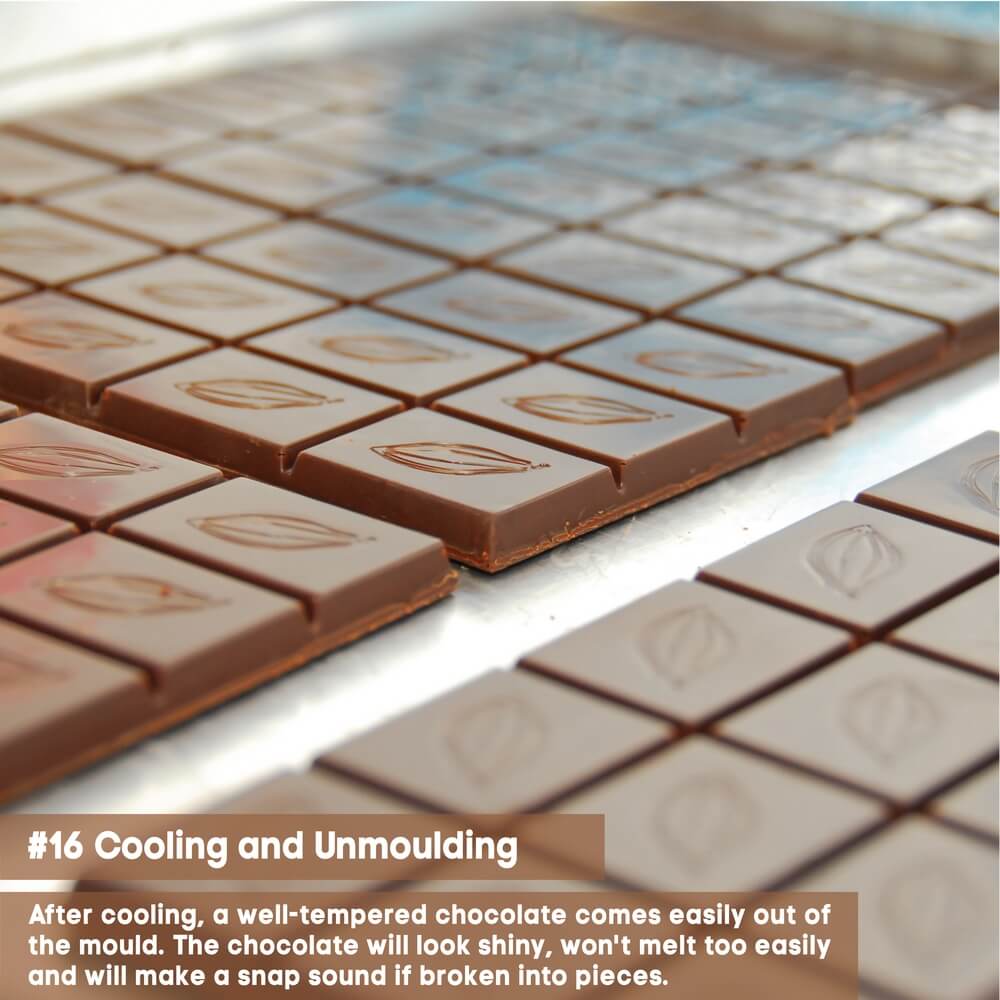 #16 Cooling and Unmoulding Chocolate Monggo Bean To Bar Production