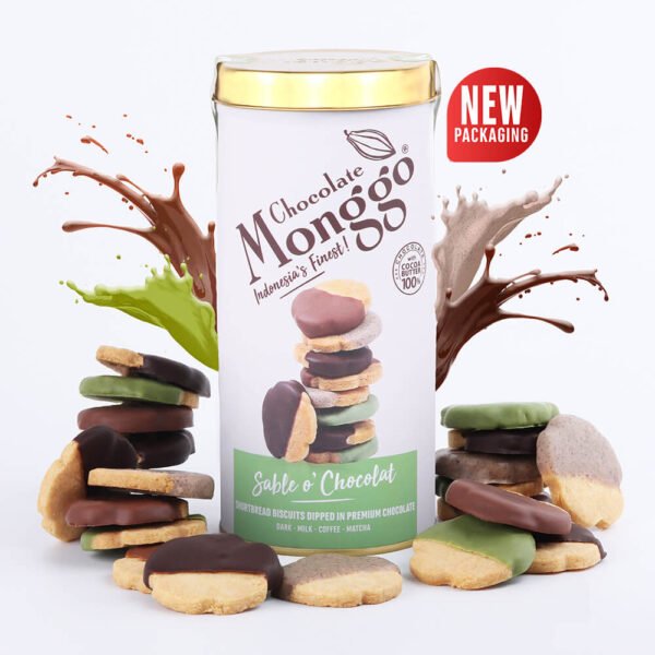 Sable O Chocolat Shortbread Biscuits Dipped in Premium Chocolate - Chocolate Monggo