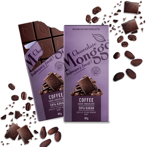 COFFEE Dark Chocolate 58% Of Cocoa - Tablet 80g