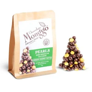 Dark Chocolate Pearls With Crunchy Coconut Puffies