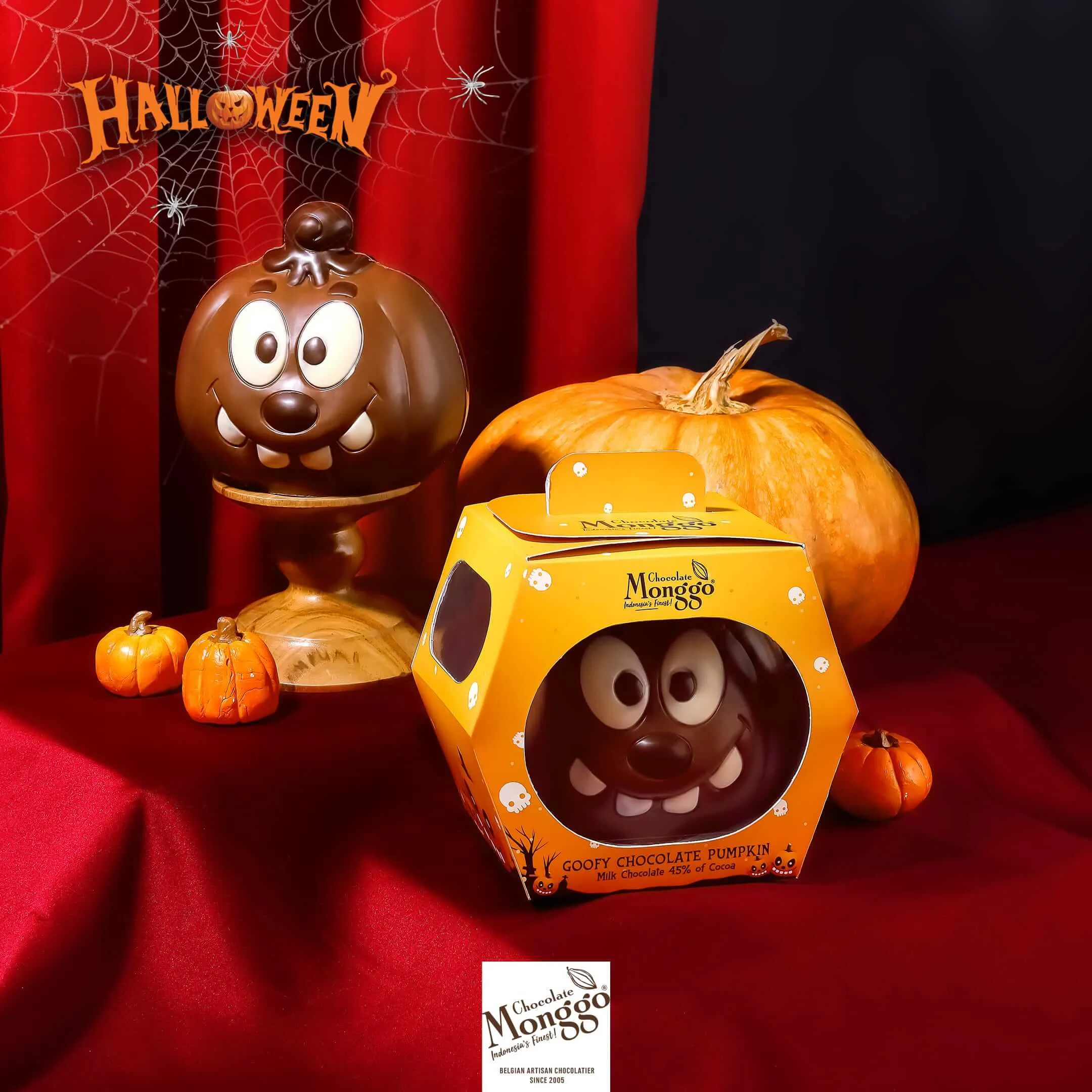 HALLOWEEN GOOFY CHOCOLATE PUMPKIN 110g – Chocolate Monggo